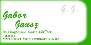 gabor gausz business card